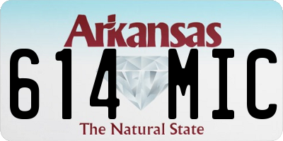 AR license plate 614MIC