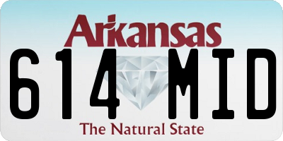 AR license plate 614MID