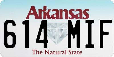 AR license plate 614MIF