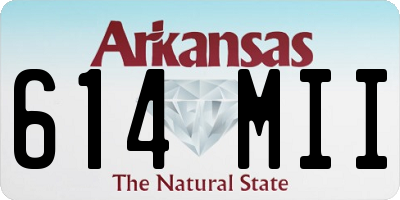 AR license plate 614MII
