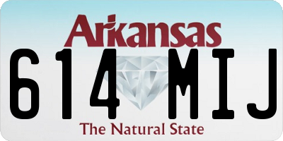 AR license plate 614MIJ