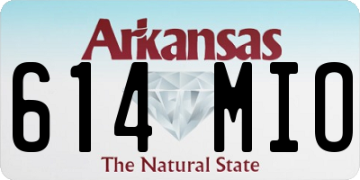 AR license plate 614MIO