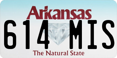 AR license plate 614MIS