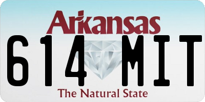 AR license plate 614MIT