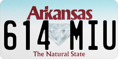 AR license plate 614MIU