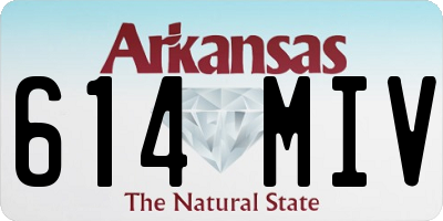 AR license plate 614MIV
