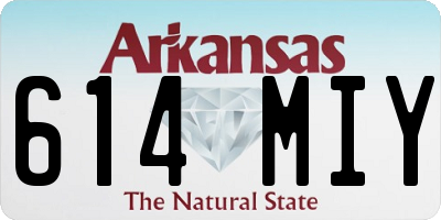AR license plate 614MIY