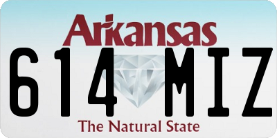 AR license plate 614MIZ