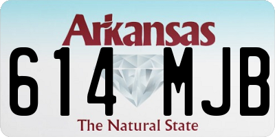 AR license plate 614MJB