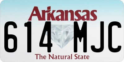 AR license plate 614MJC