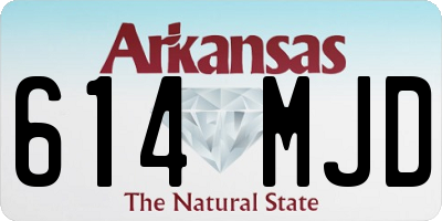 AR license plate 614MJD