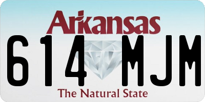 AR license plate 614MJM