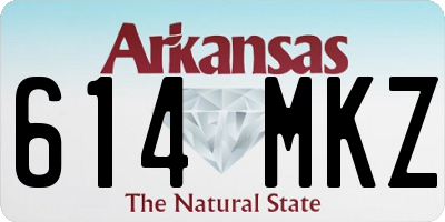 AR license plate 614MKZ
