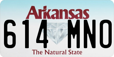 AR license plate 614MNO