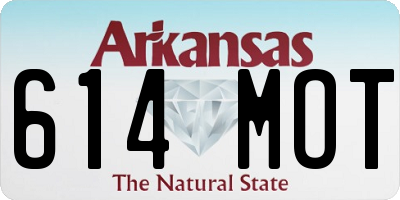AR license plate 614MOT