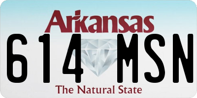 AR license plate 614MSN