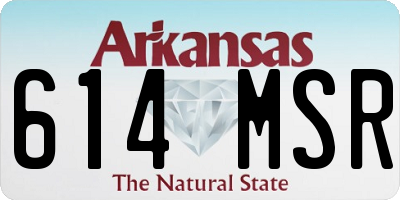 AR license plate 614MSR