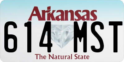 AR license plate 614MST