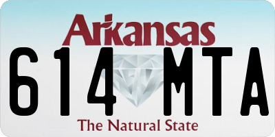 AR license plate 614MTA