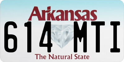 AR license plate 614MTI