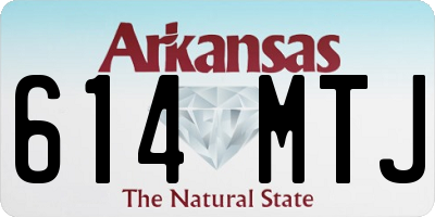 AR license plate 614MTJ