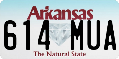 AR license plate 614MUA