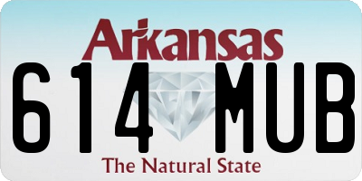 AR license plate 614MUB