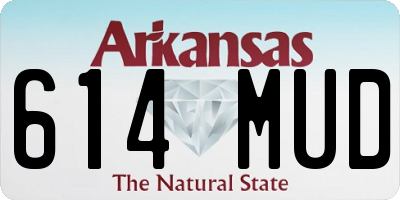 AR license plate 614MUD