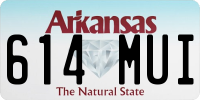 AR license plate 614MUI