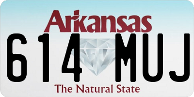 AR license plate 614MUJ