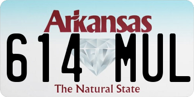 AR license plate 614MUL