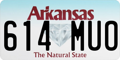 AR license plate 614MUO