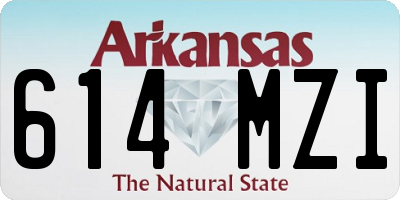 AR license plate 614MZI