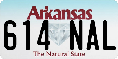 AR license plate 614NAL