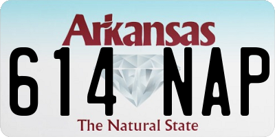 AR license plate 614NAP