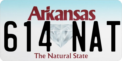 AR license plate 614NAT