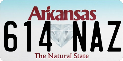 AR license plate 614NAZ
