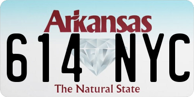 AR license plate 614NYC