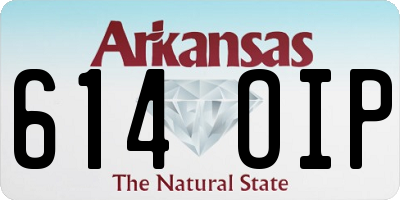 AR license plate 614OIP
