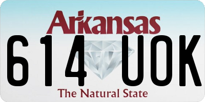 AR license plate 614UOK