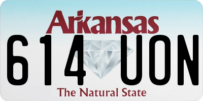 AR license plate 614UON