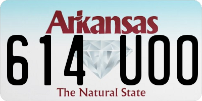 AR license plate 614UOO