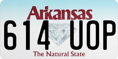 AR license plate 614UOP