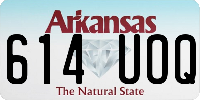 AR license plate 614UOQ