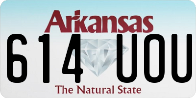 AR license plate 614UOU