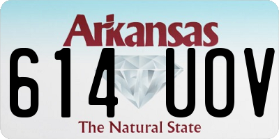 AR license plate 614UOV