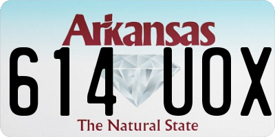 AR license plate 614UOX