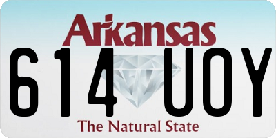 AR license plate 614UOY