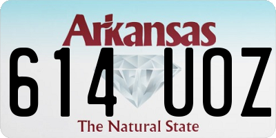 AR license plate 614UOZ