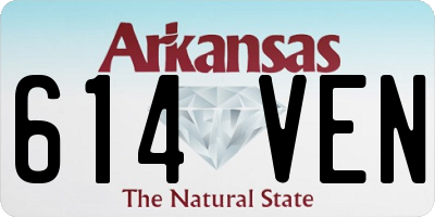 AR license plate 614VEN